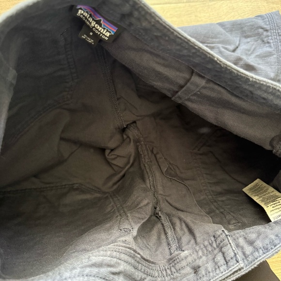 Patagonia Organic Cotton Navy Blue Hiking Wide Leg Casual Pants size 8 Women - Picture 5 of 16